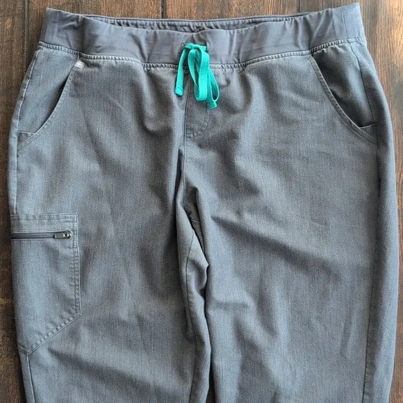 FIGS Kade Cargo Technical Collection Scrub Jogger Pants Gray Teal - Womens XXL - Picture 2 of 7